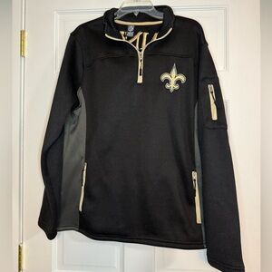 Saints NFL Team Apparel Ripped 1/4 Zip